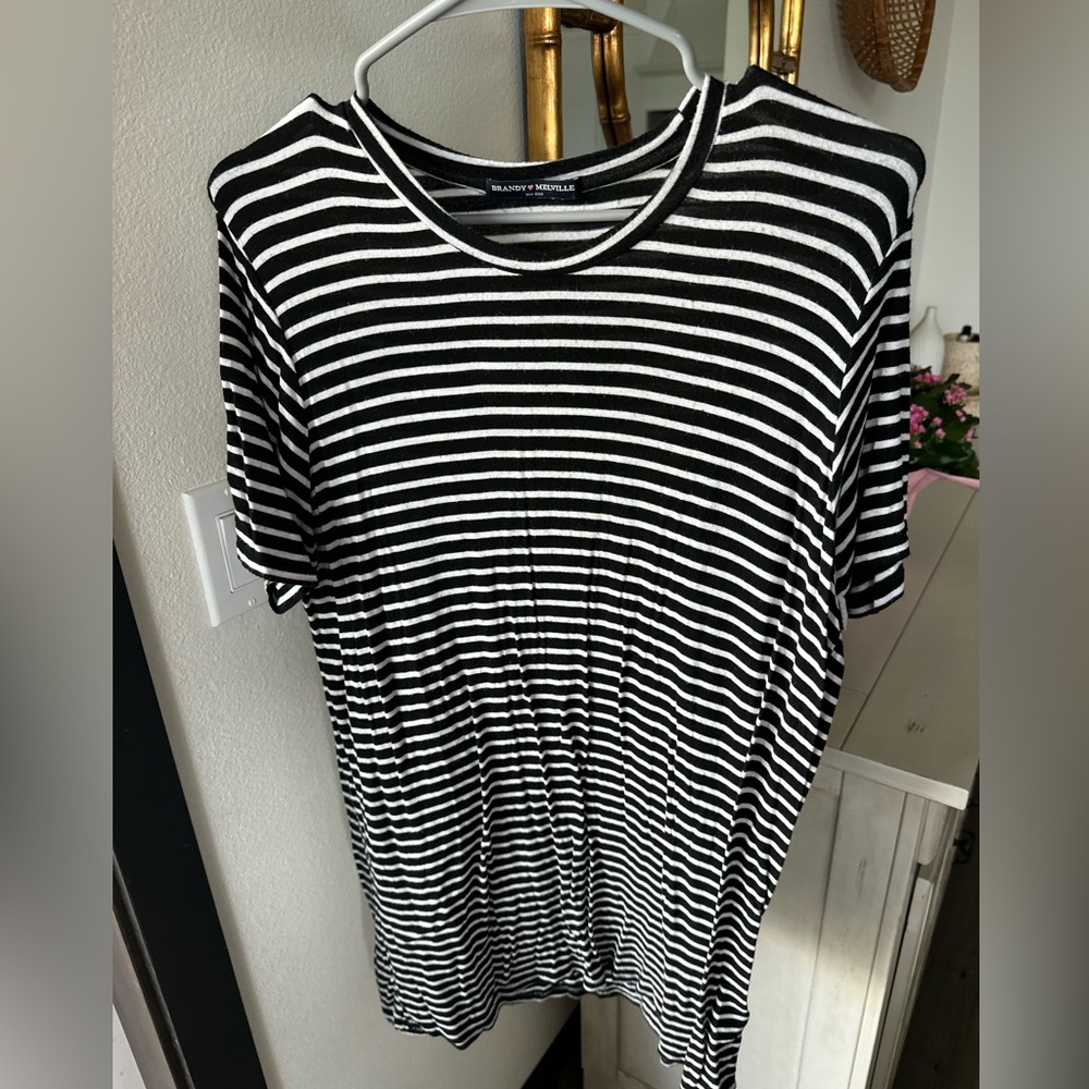 Black and white brandy Melville tshirt dress